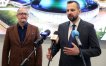 Zbigniew Trzoska (prezes spółki Hala Olsztyn) i prezydent Olsztyna podsumowali rok 2024 w odnowionej Uranii