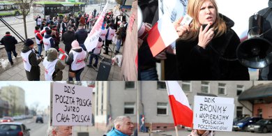 Artykuł: Wielkie zwolnienia w Poczcie Polskiej. Protesty w całym województwie [ZDJĘCIA]