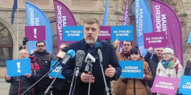 Artykuł: Adrian Zandberg w Olsztynie: Duże publiczne inwestycje, a nie państwo dla milionerów Mentzena