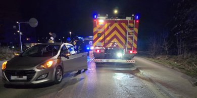 Artykuł: Poważne potrącenie na ul. Bartąskiej w Olsztynie. 67-latek w szpitalu