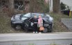 W zdarzeniu na ul. Wyszyńskiego uczestniczyła m.in. kierująca toyoty, która ostatecznie zatrzymała pojazd na pobliskiej skarpie