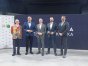 Od lewej: Jerzy Mróz - prezes W-M Związku Piłki Siatkowej, poseł Paweł Papke, marszałek Marcin Kuchciński, prezydent Olsztyna Robert Szewczyk i prezes PZPS Sebastian Świderski