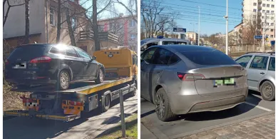 Specjalny patrol straży miejskiej w Olsztynie nałożył siedem blokad w jednym miejscu [ZDJĘCIA]