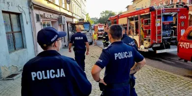Lidzbark Warmiński. Pożar budki z pizzą. W środku butle z gazem