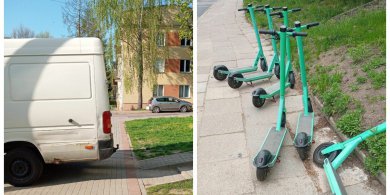 Artykuł: Zablokowane chodniki na ul. Leśnej i Profesorskiej. Strażnicy wezwali lawetę [ZDJĘCIA]