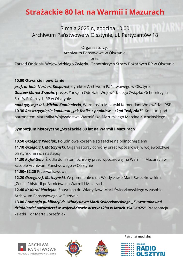Strażackie 80 lat na Warmii i Mazurach