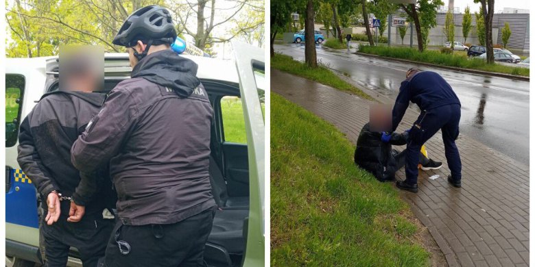 Pijani na ulicach Olsztyna. 