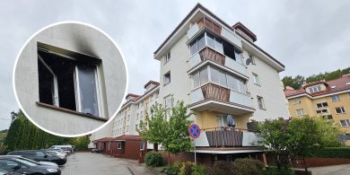 Artykuł: Osiedle Generałów. Pożar mieszkania przy ulicy Popiełuszki