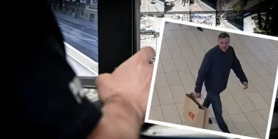 Przystojniak z papierową torbą poszukiwany przez policję z Olsztyna