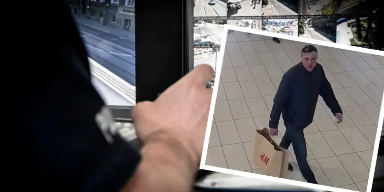 Przystojniak z papierową torbą poszukiwany przez policję z Olsztyna