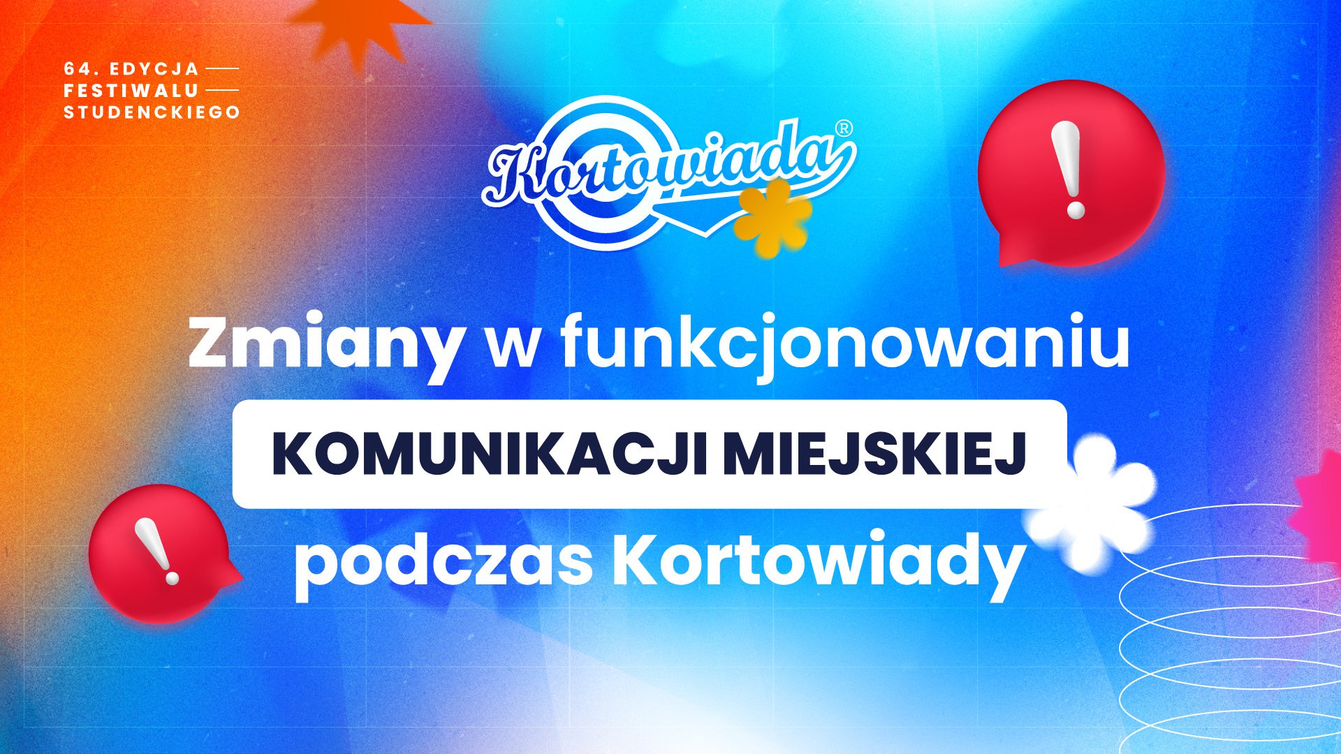 Zmiany w komunikacji miejskiej podczas Kortowiady 2025