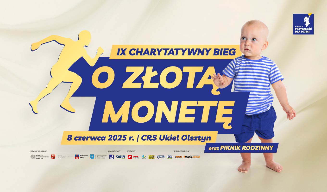 Olsztyn. Zbliża się IX charytatywny Bieg o Złotą Monetę. Ostatnie dni zapisów