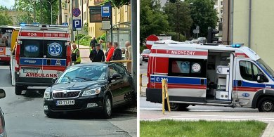 Artykuł: Osiedle Wojska Polskiego. Karetka sanitarna zderzyła się "osobówką"