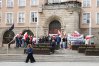 Protest antyrządowy przy olsztyńskim ratuszu