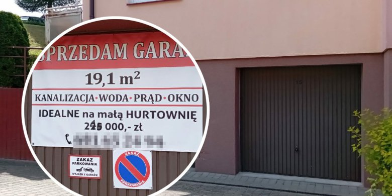 Cena 19-metrowego garażu na Brzezinach zwala z nóg? Od ok. 2 lat brak chętnego za zakup
