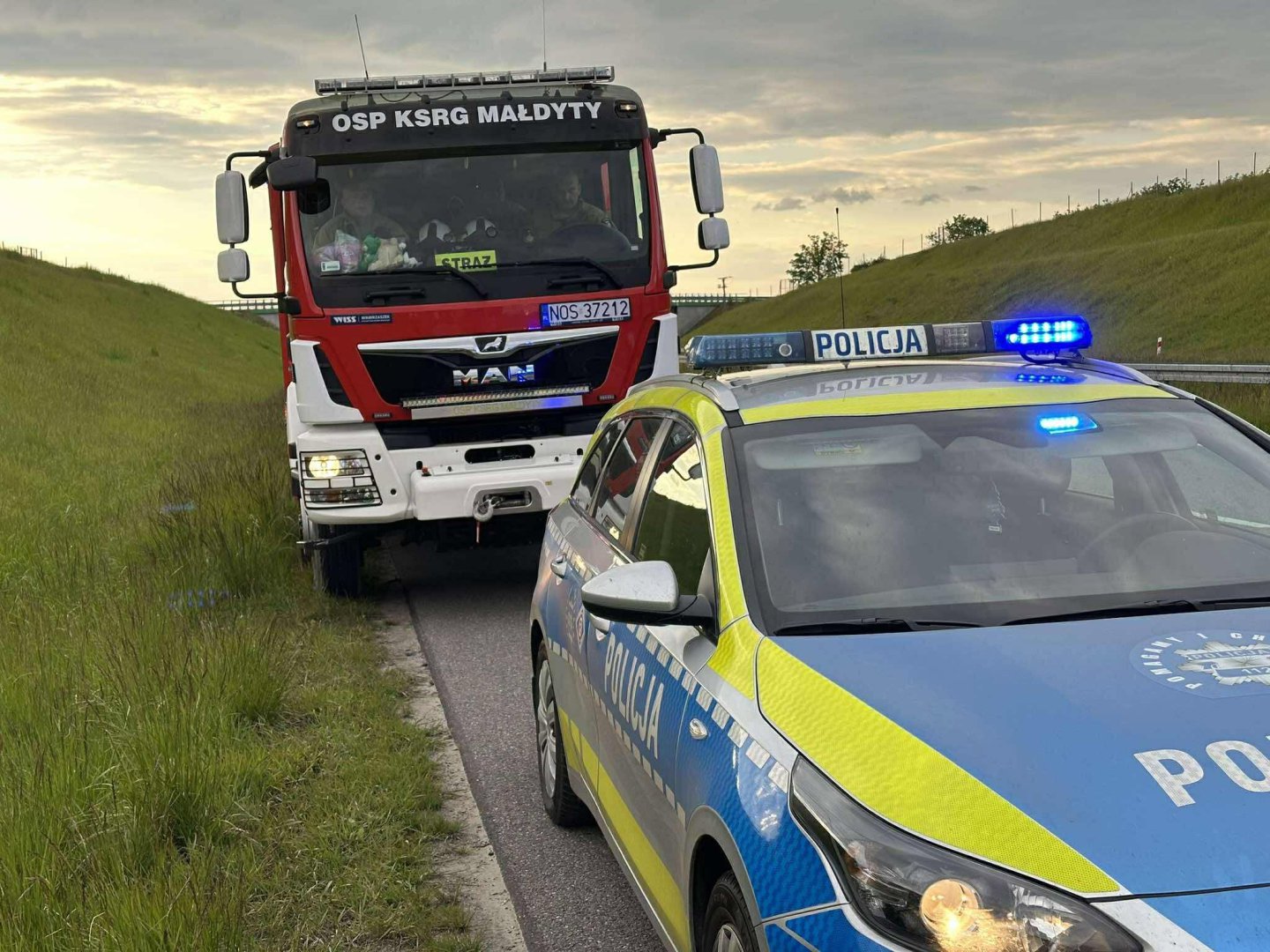 Pożar pod Małdytami. Ewakuowano m.in. 15 osób narodowości kolumbijskiej