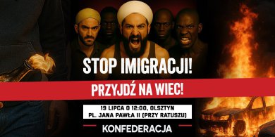 Artykuł: Konfederacja i KOD po dwóch stronach sporu o migrantów. Będą protesty w Olsztynie