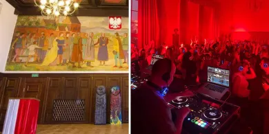 „Ratusz przetrwał”. W dawnej sali sesyjnej urzędu miasta odbyła się impreza disco. To huczny początek Dni Olsztyna 2025 [WIDEO]