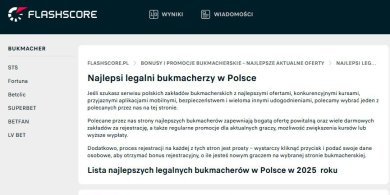Artykuł: Flashscore: szybkie i nowoczesne wsparcie dla wymagającego kibica