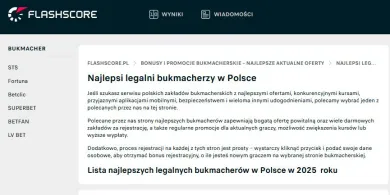 Flashscore: szybkie i nowoczesne wsparcie dla wymagającego kibica