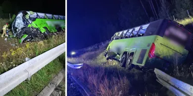 Poważny wypadek na S7 pod Nidzicą z udziałem m.in. autobusu rejsowego [AKTUALIZACJA]