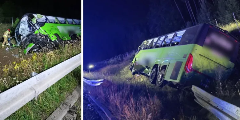 Poważny wypadek na S7 pod Nidzicą z udziałem m.in. autobusu rejsowego [AKTUALIZACJA]