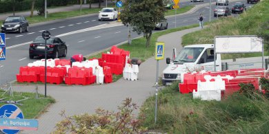 Artykuł: Co dalej z tymczasowym rondem na osiedlu Generałów? Radny chce dodatkowego pasa
