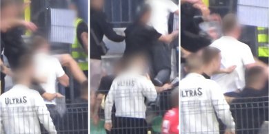 Artykuł: Chuligański wybryk na derbach Warmii i Mazur. Kibice Olimpii ruszyli na gospodarzy