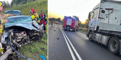 Artykuł: DK16. Tragiczny wypadek między Barczewem a Biskupcem. Nie żyje dwóch kierowców [ZDJĘCIA]