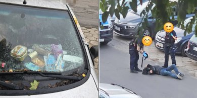 Artykuł: Wrak osobówki, fekalia i całodobowe libacje. Mieszkańcy ul. Wyszyńskiego w Olsztynie mają dość