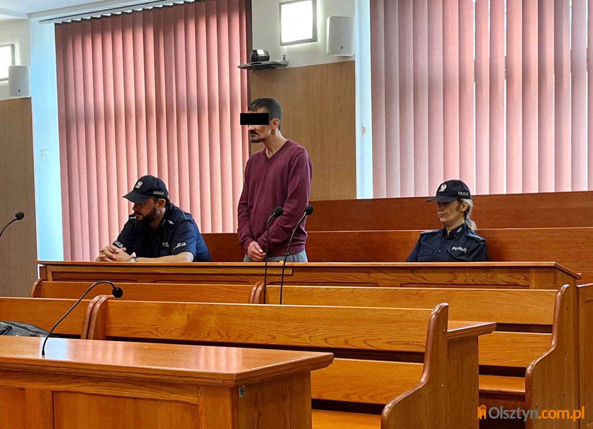 43-letni Rustam A., Rosjanin oskarżony o brutalny napad na jubilera w Dobrym Mieście, stanął przed sądem [ZDJĘCIA, WIDEO]