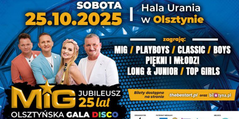 Olsztyńska Gala Disco 2025. 25 lat zespołu MIG!