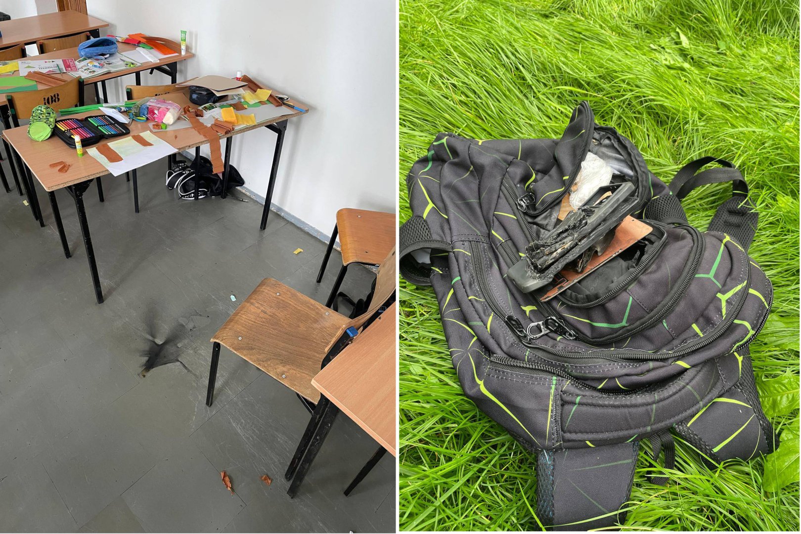 Chwile grozy w szkole podstawowej w Braniewie. Eksplozja telefonu zmusiła uczniów do ewakuacji z klasy [ZDJĘCIA]