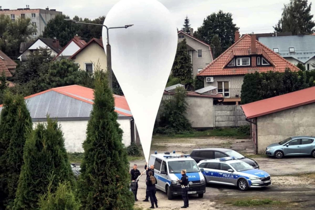 Balonowa kontrabanda na Warmii i Mazurach. Jeden wylądował na osiedlu w Bartoszycach
