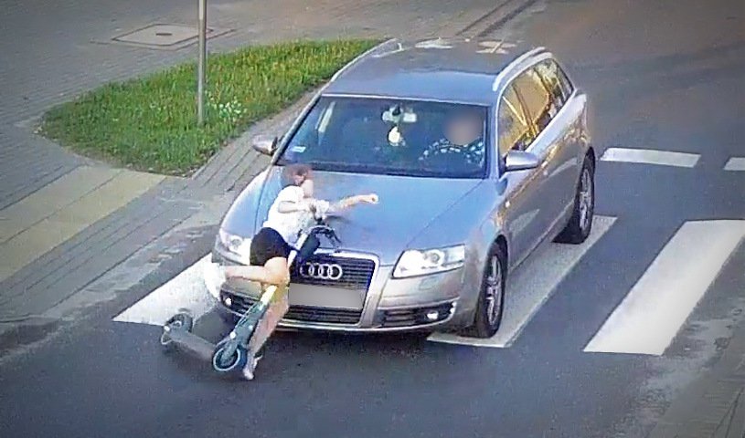 19-latka na hulajnodze potrącona na Jarotach. 48-latek stracił prawo jazdy