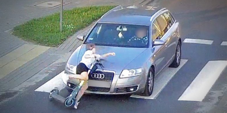 19-latka na hulajnodze potrącona na Jarotach. 48-latek stracił prawo jazdy