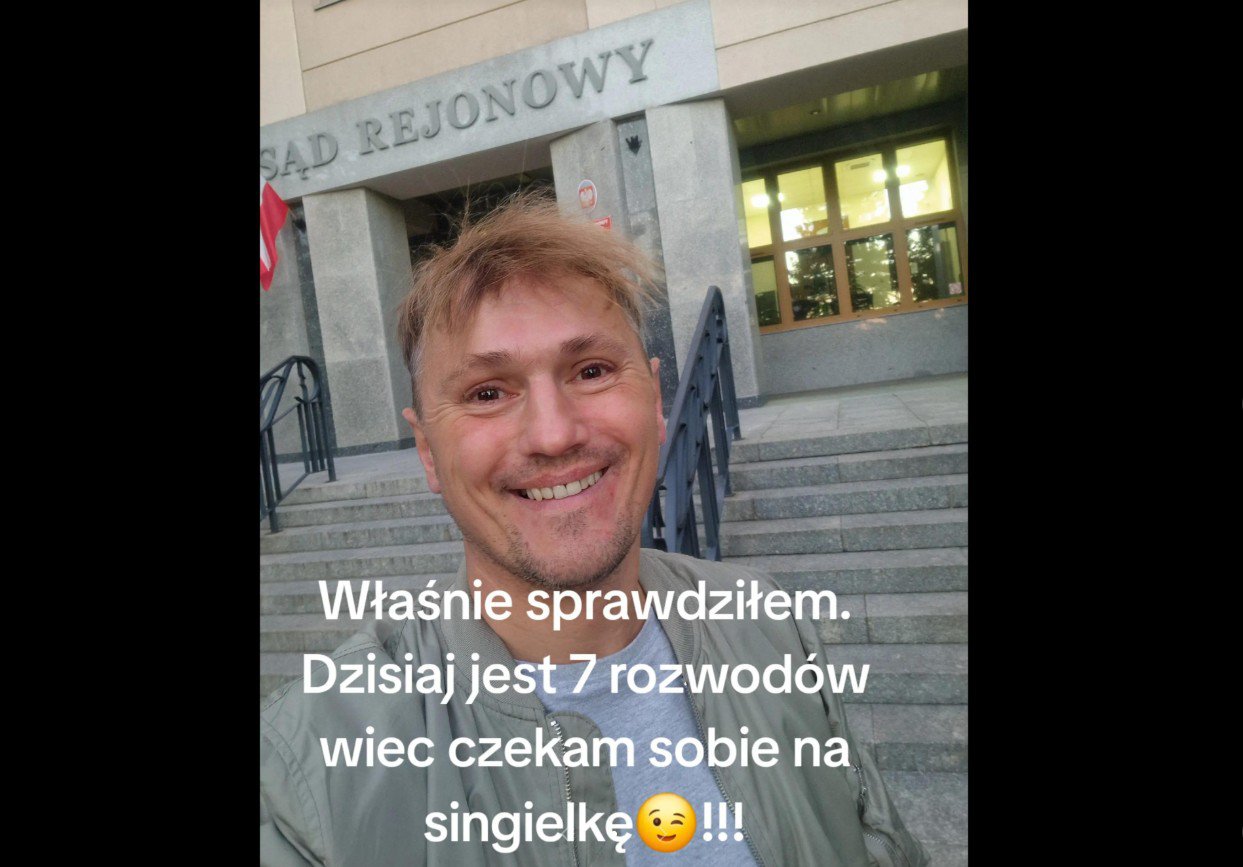 Nie ma to jak... randka po rozwodzie. Tiktoker szukał miłości przed olsztyńskim sądem. Co poszło nie tak? [WIDEO]