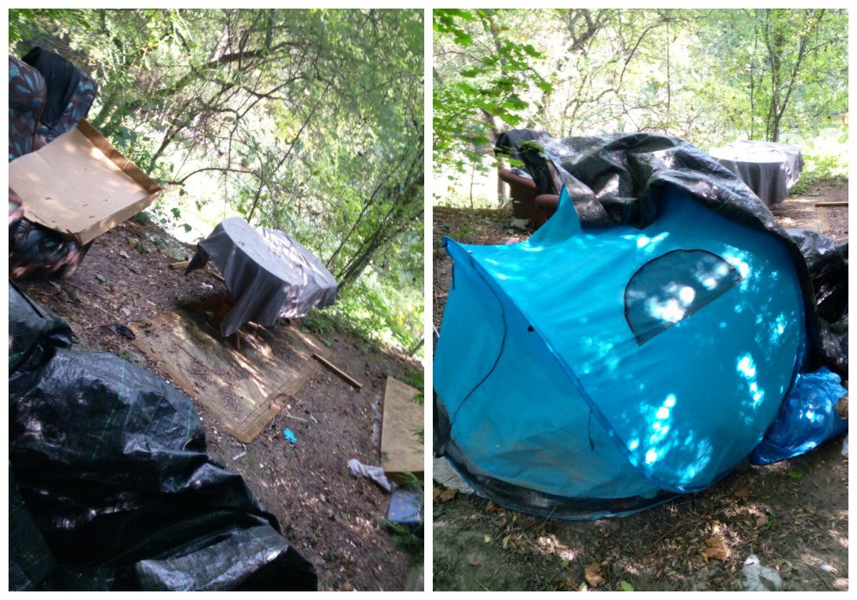 W Olsztynie przybywa koczowisk. Bezdomni chronią się w parkach i pustostanach [ZDJĘCIA]