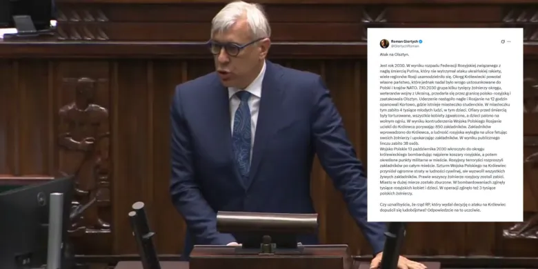 "Atak na Olsztyn" z Królewca? Wpis Romana Giertycha wywołał burzę w sieci