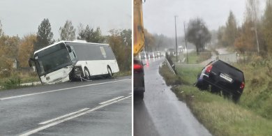 Artykuł: Śmiertelny wypadek pod Giżyckiem, kolizja z autobusem rejsowym pod Olsztynem [ZDJĘCIA]