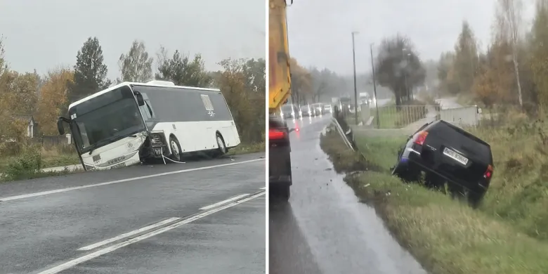 Śmiertelny wypadek pod Giżyckiem, kolizja z autobusem rejsowym pod Olsztynem [ZDJĘCIA]