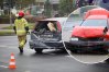 Kolizja na skrzyżowaniu ul. Mochnackiego i Śliwy w Olsztynie