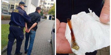 Artykuł: Olsztyn. Agresor pod szkołą. Rzucał w ludzi kostką brukową