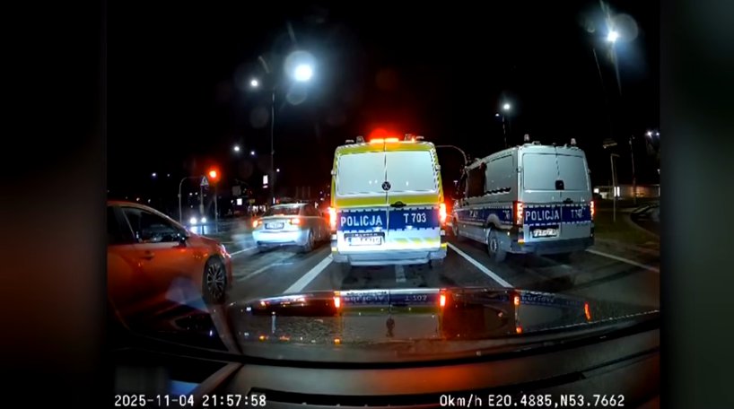 Policjanci z Olsztyna ścigali się na ul. Pstrowskiego?