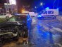 Kadr z kolizji na skrzyżowaniu ul. Wyszyńskiego i Pstrowskiego w Olsztynie