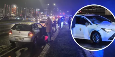 Pijana 48-latka postanowiła... złapać taksówkę na al. Sikorskiego. Nie udało się [ZDJĘCIA]