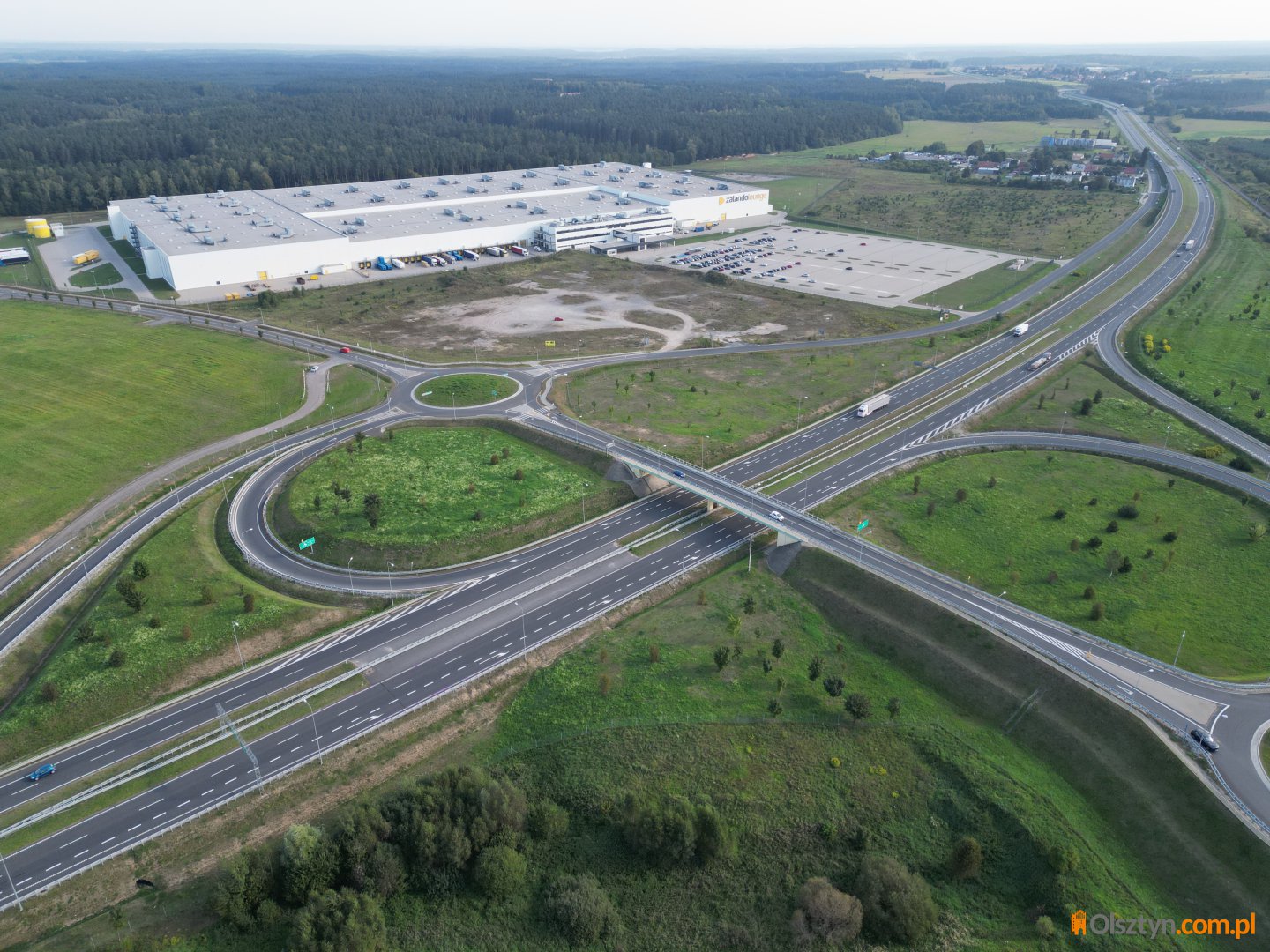 Co się wydarzyło w dużym centrum logistycznym w Ameryce k. Olsztynka?