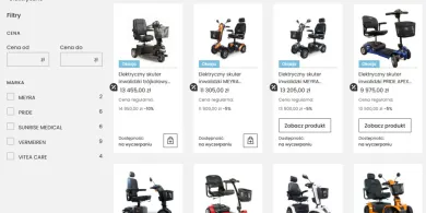 Skutery inwalidzkie i inne środki transportu dla osób z niepełnosprawnościami