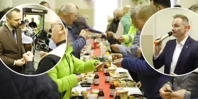 350 osób na wigilii organizowanej przez Caritas Archidiecezji Warmińskiej [ZDJĘCIA]