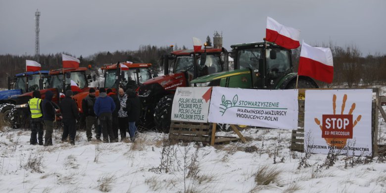 Rolnicy na Warmii i Mazurach przeciwko umowie z Mercosur. 